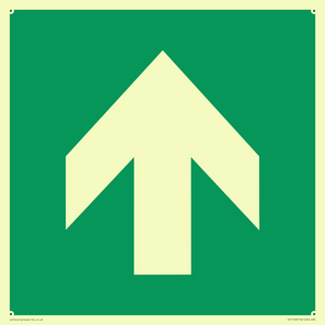 E907 Safe condition: Up / forwards arrow (90 deg supplimentary)